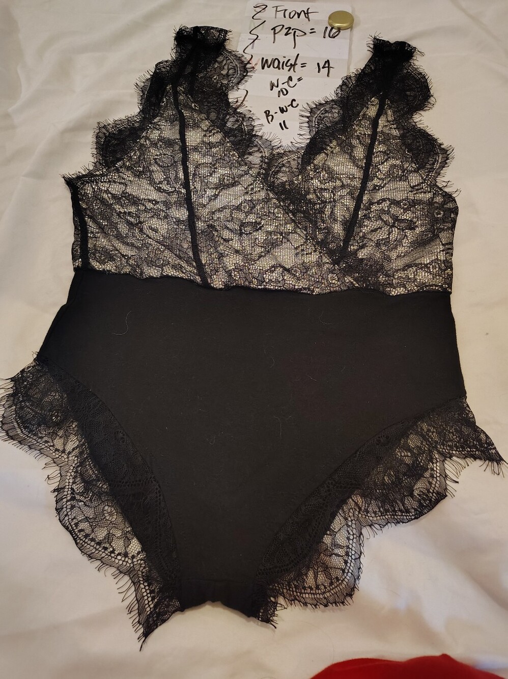 Black Eyelash Lace Bodysuit